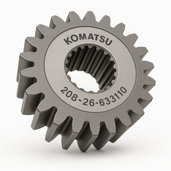 چرخ دنده (GEAR) بیل مکانیکی کوماتسو/ شماره فنی: 63110-26-208