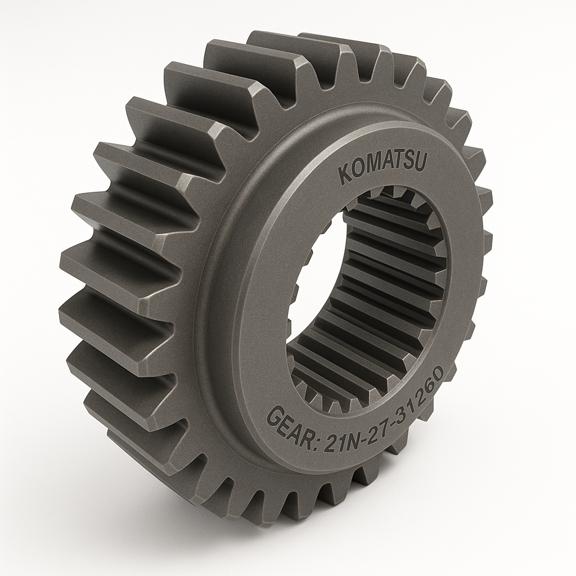 چرخ دنده (GEAR) بیل مکانیکی کوماتسو/ شماره فنی: 21N-27-31260