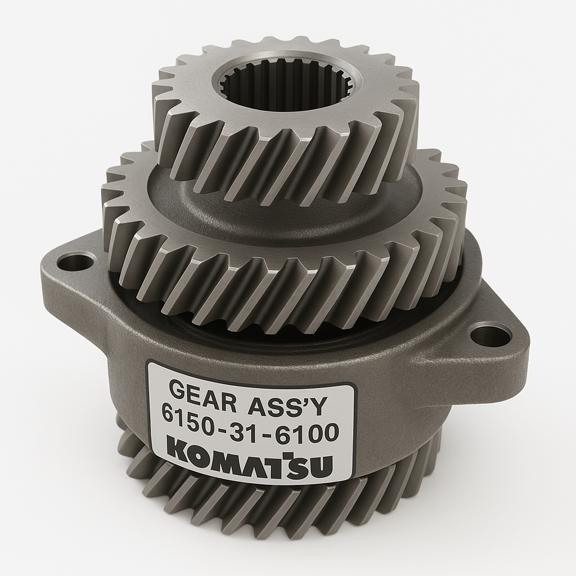 چرخ دنده کامل (GEAR ASS Y) لودر و بیل مکانیکی کوماتسو/ شماره فنی: 6100-31-6150