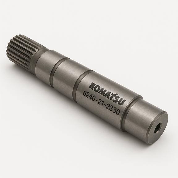 شفت یا محور (SHAFT) بیل مکانیکی و لودر کوماتسو/ شماره فنی: 2330-21-6240