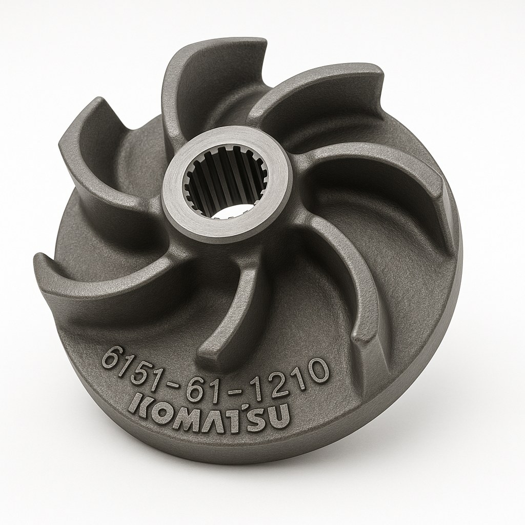 پروانه یا ایمپلر (IMPELLER) موتور دیزلی کوماتسو/ شماره فنی: 1210-61-6151