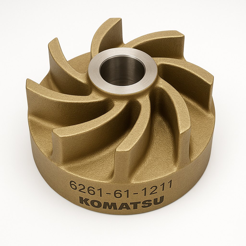 پروانه یا ایمپلر (IMPELLER) موتور دیزلی کوماتسو/ شماره فنی: 1211-61-6261