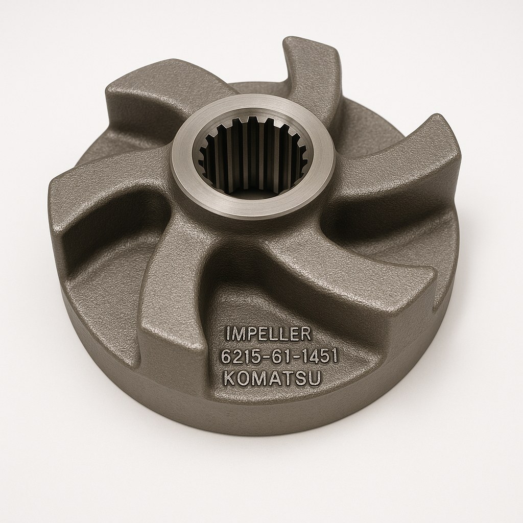 پروانه یا ایمپلر (IMPELLER) موتور دیزلی و لودر کوماتسو/ شماره فنی: 1451-61-6215