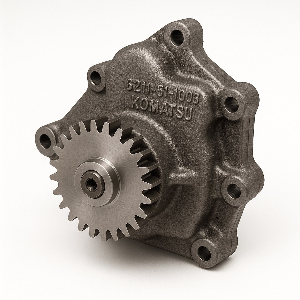 پمپ روغن کامل (OIL PUMP ASS Y) موتور دیزلی کوماتسو/ شماره فنی: 1003-51-6211