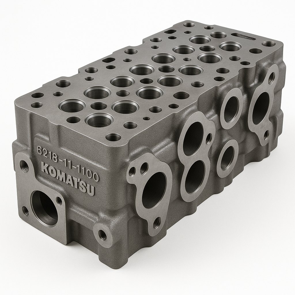 سرسیلندر (CYLINDER HEAD A) موتور دیزلی و لودر کوماتسو/ شماره فنی: 1100-11-6218